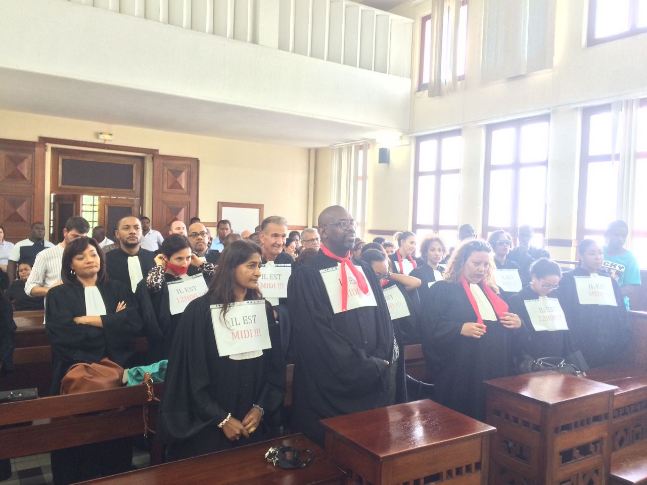 Mobilisation à l’audience du tribunal CORRECTIONNEL de pointe à Pitre le 17/5/18